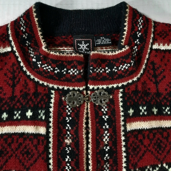 Skyr Wool Fair Isle Cardigan Sweater - Picture 6 of 8